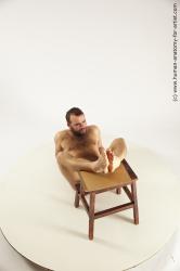 Nude Man White Laying poses - ALL Average Short Brown Laying poses - on back Multi angles poses Realistic
